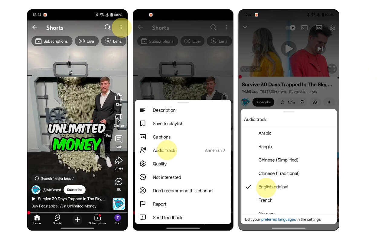 change youtube short video audio track on mobile change youtube short video audio track on mobile