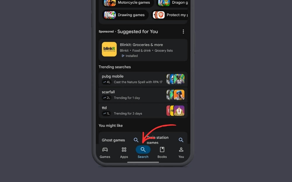 double tap search in play store double-tap search in play store