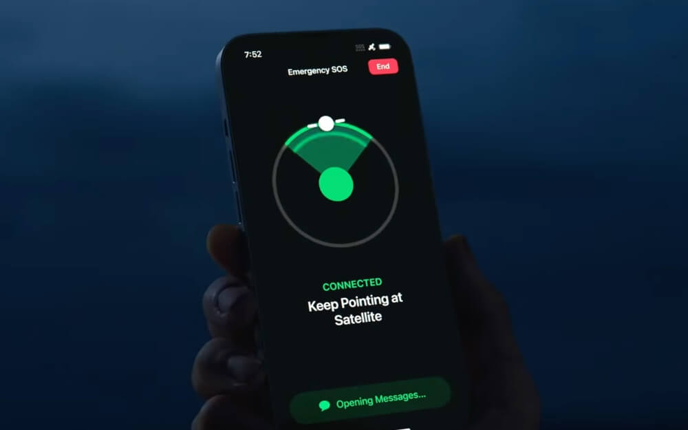 Emergency SOS satellite communication on iPhone