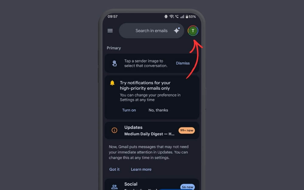 switch between google accounts by swiping switch between google accounts by swiping