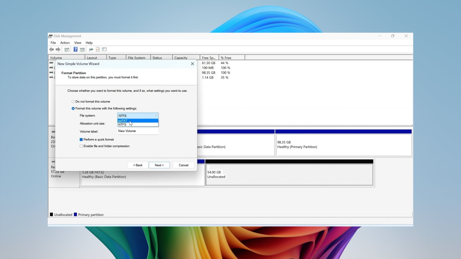 change-file-system-format