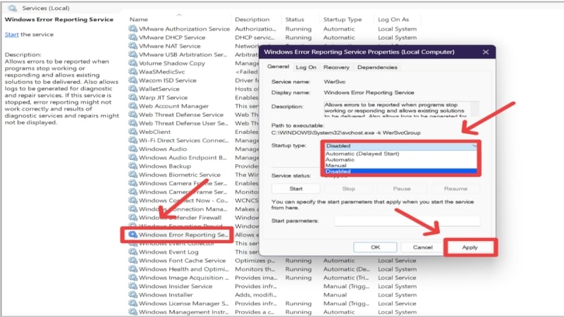 Disable core system services