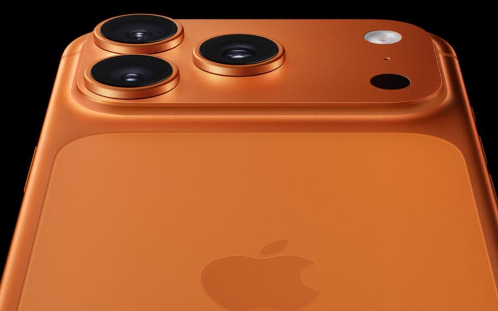 Image showing Apple's iPhone 17 Pro Max in orange.