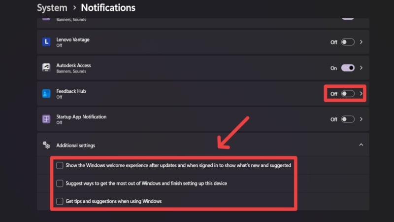 Notification settings