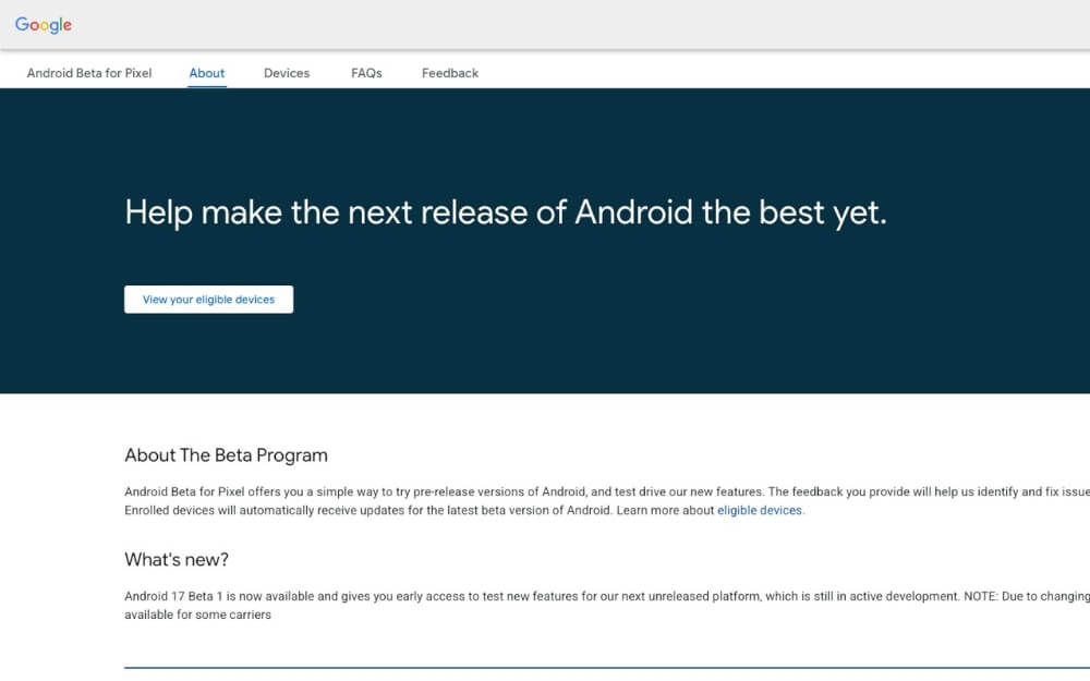 Android 17 Beta updates