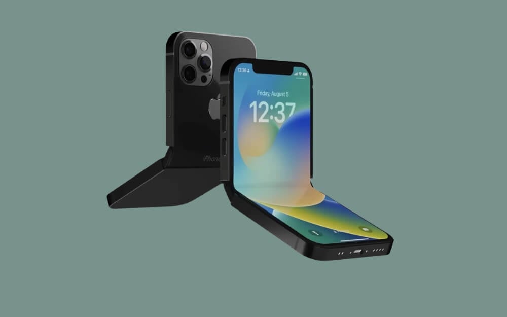 Apple flip style foldable iPhone