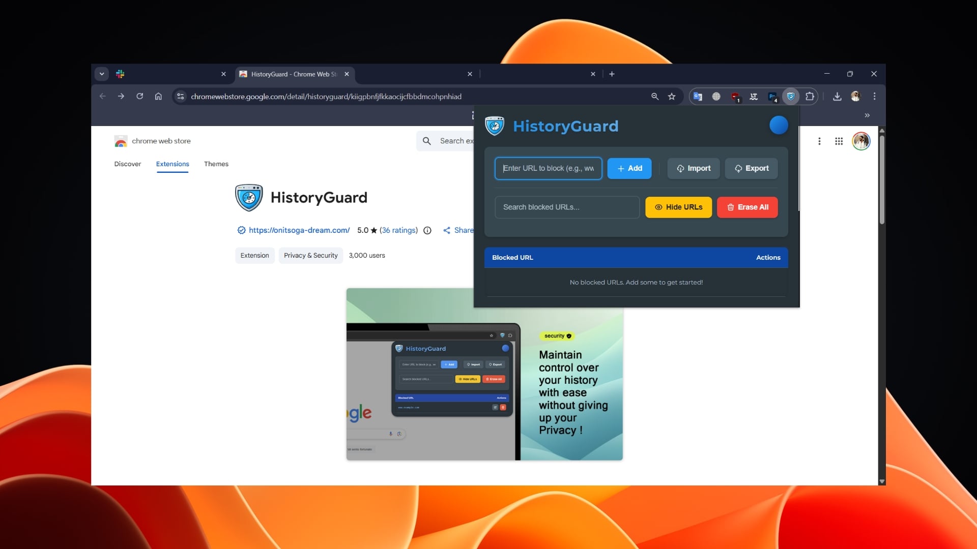 history guard history-guard-extension