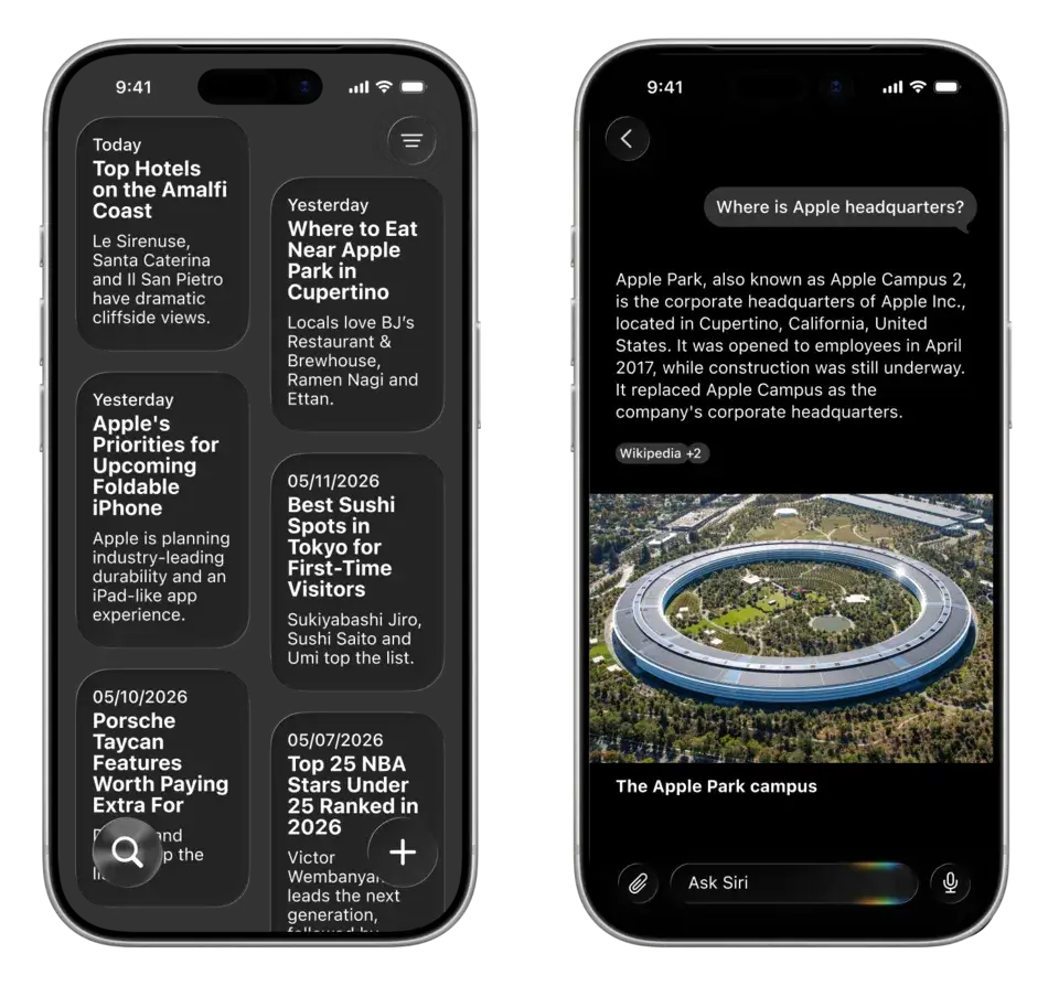 Upgraded Siri Experience