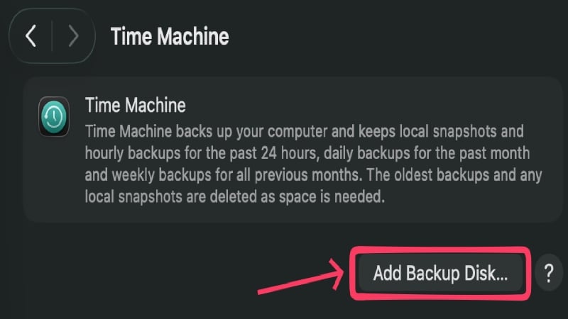 Add Backup Device