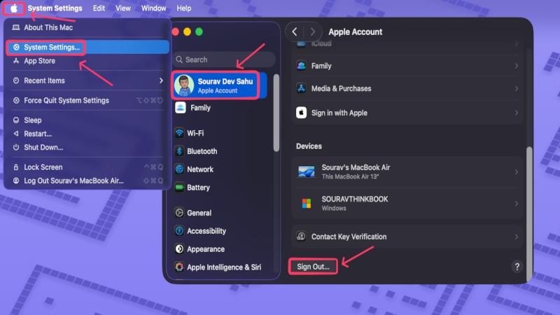 Sign Out of Apple ID