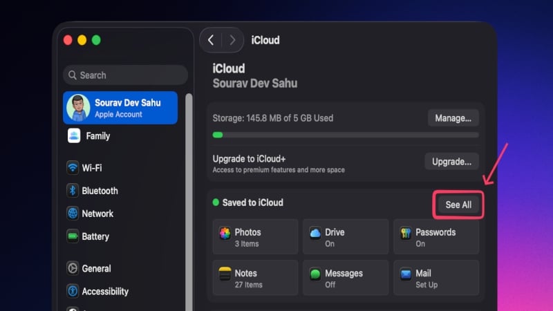 See All iCloud options