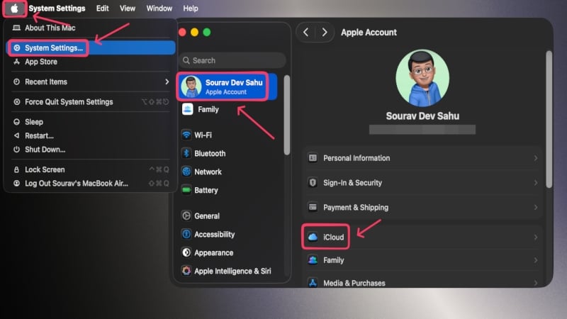 iCloud Settings