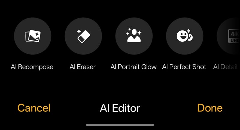AI Editor on Photos OxygenOS 16