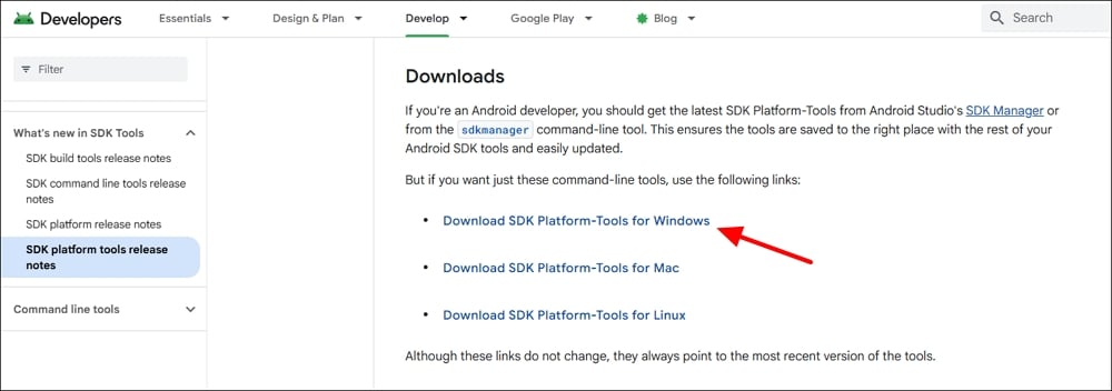 android sdk platform tools download