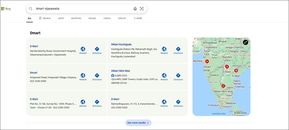 bing local search bing local search