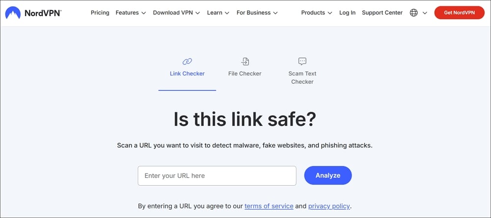 NordVPN Link Checker