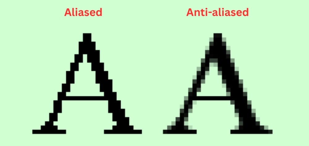 aliased vs anti-aliased
