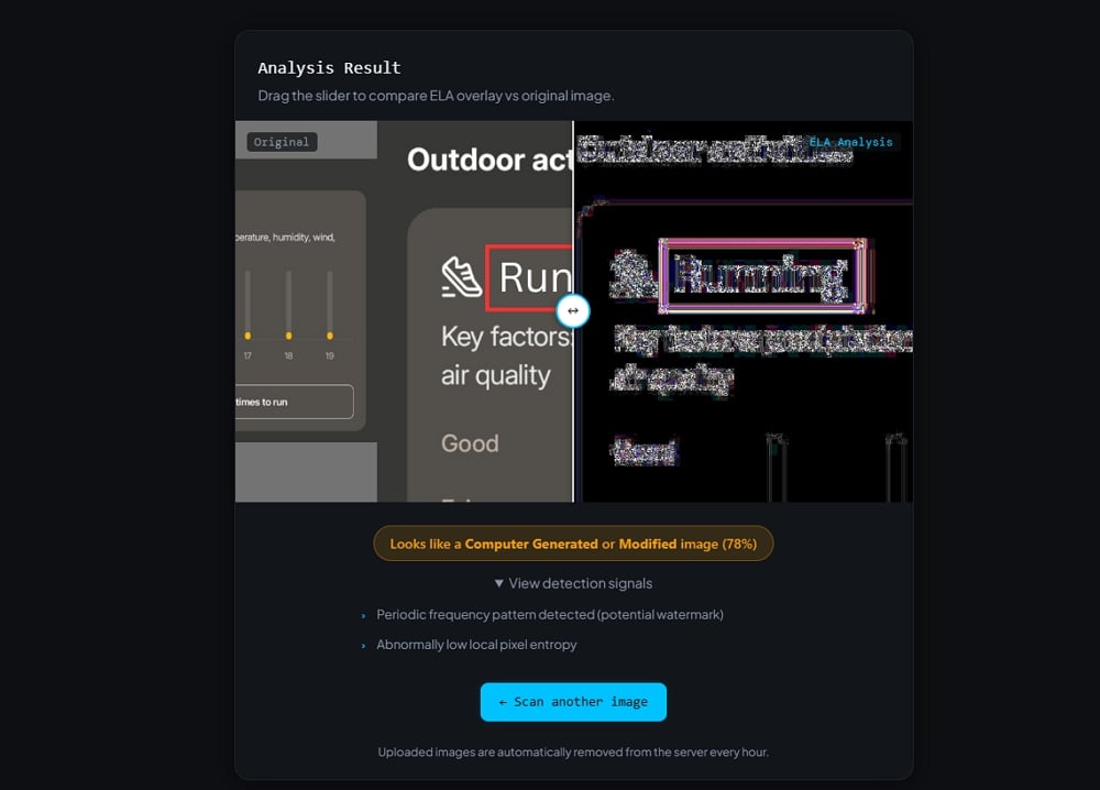 image manipulation detector