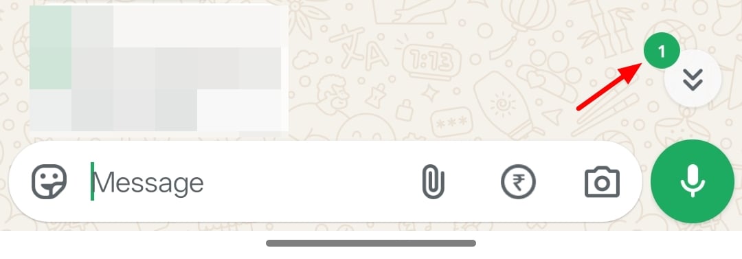 new text notifications in chats