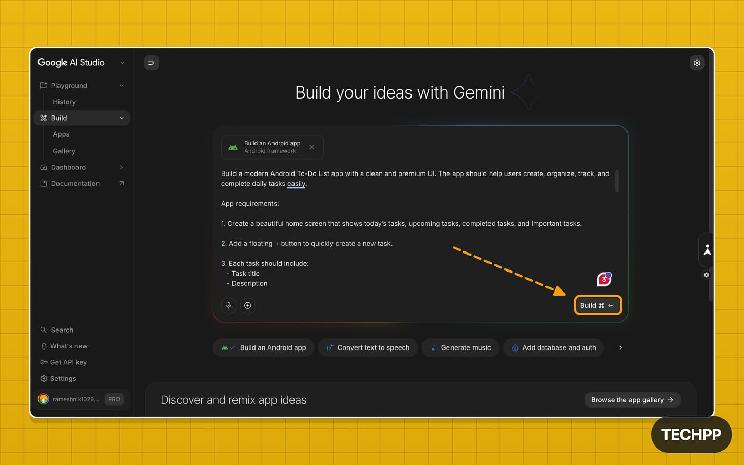 Build Button