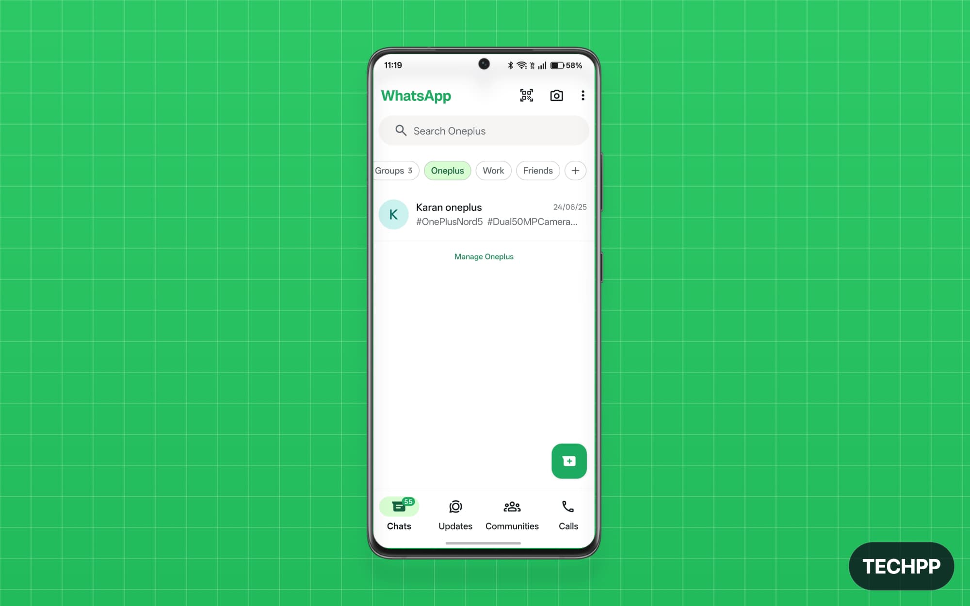 Create custom lists on WhatsApp