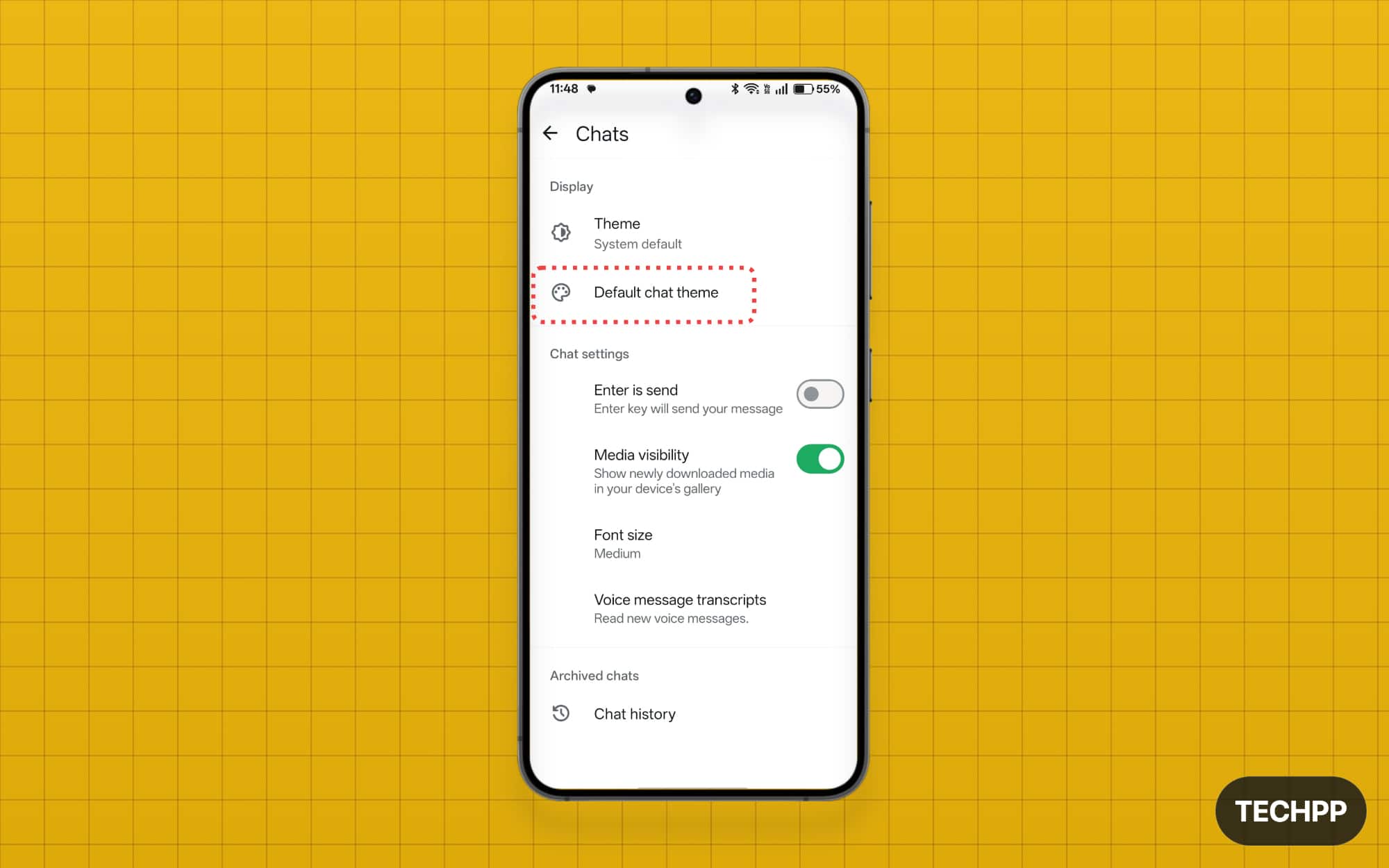 Default the theme option