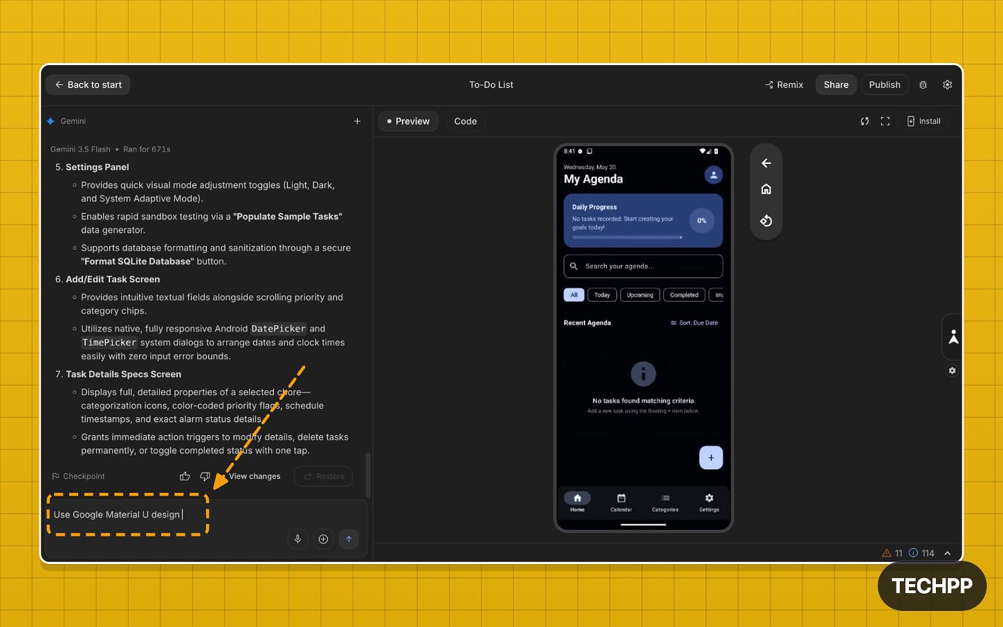 Google AI Studio make edits