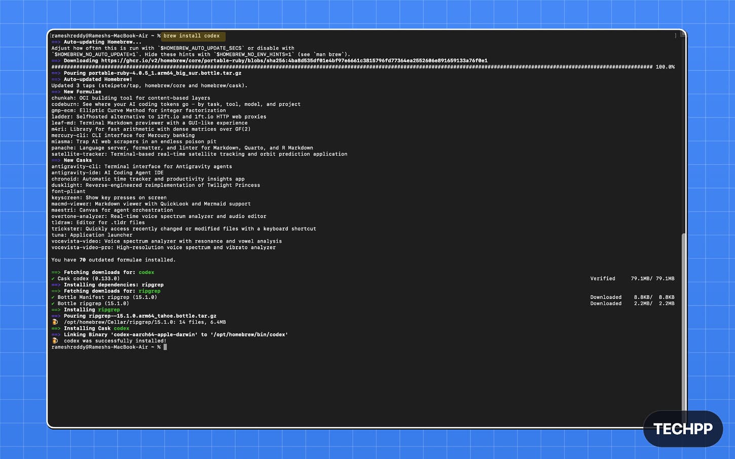 Install Codex on Mac