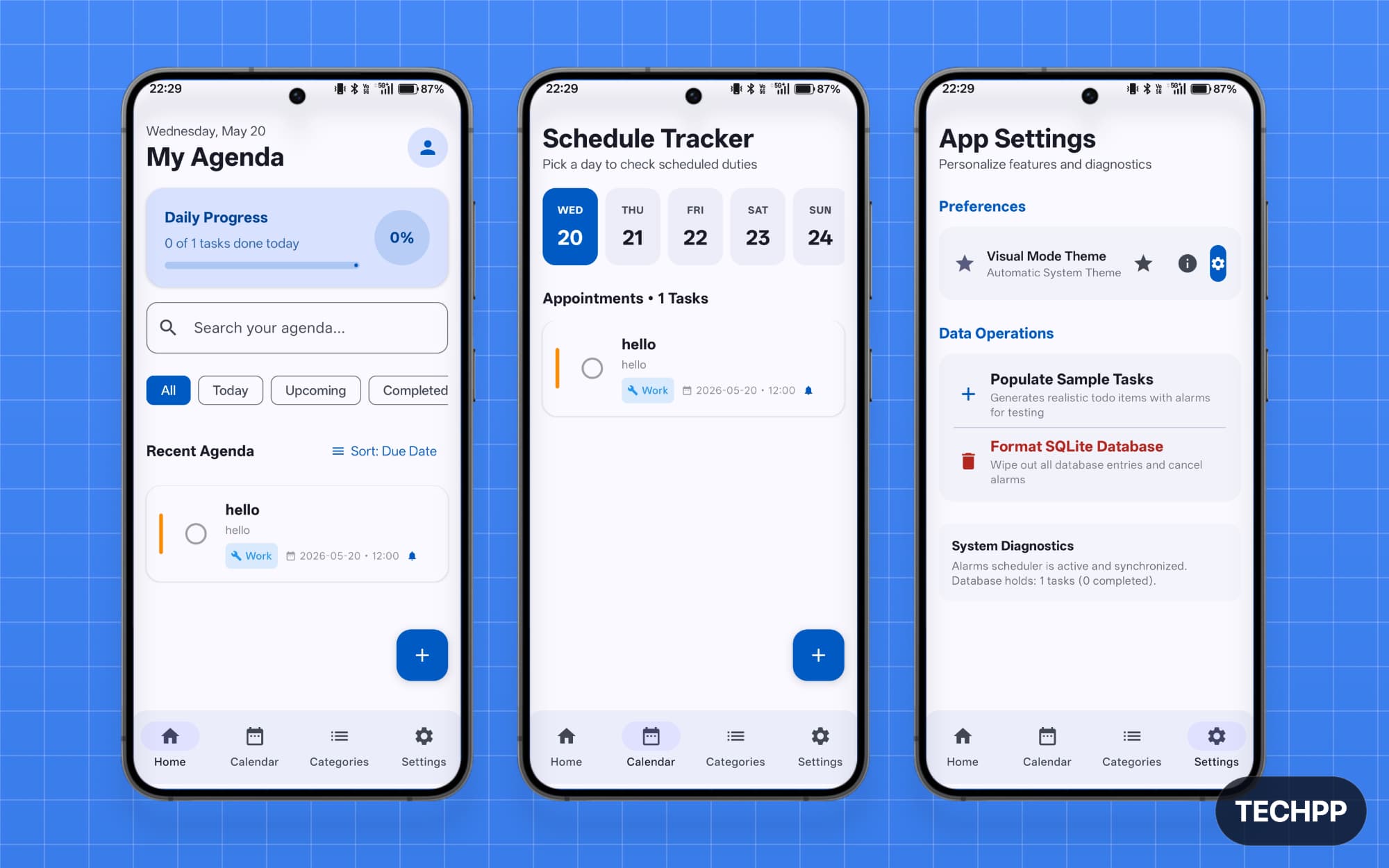 The to do list app i created
