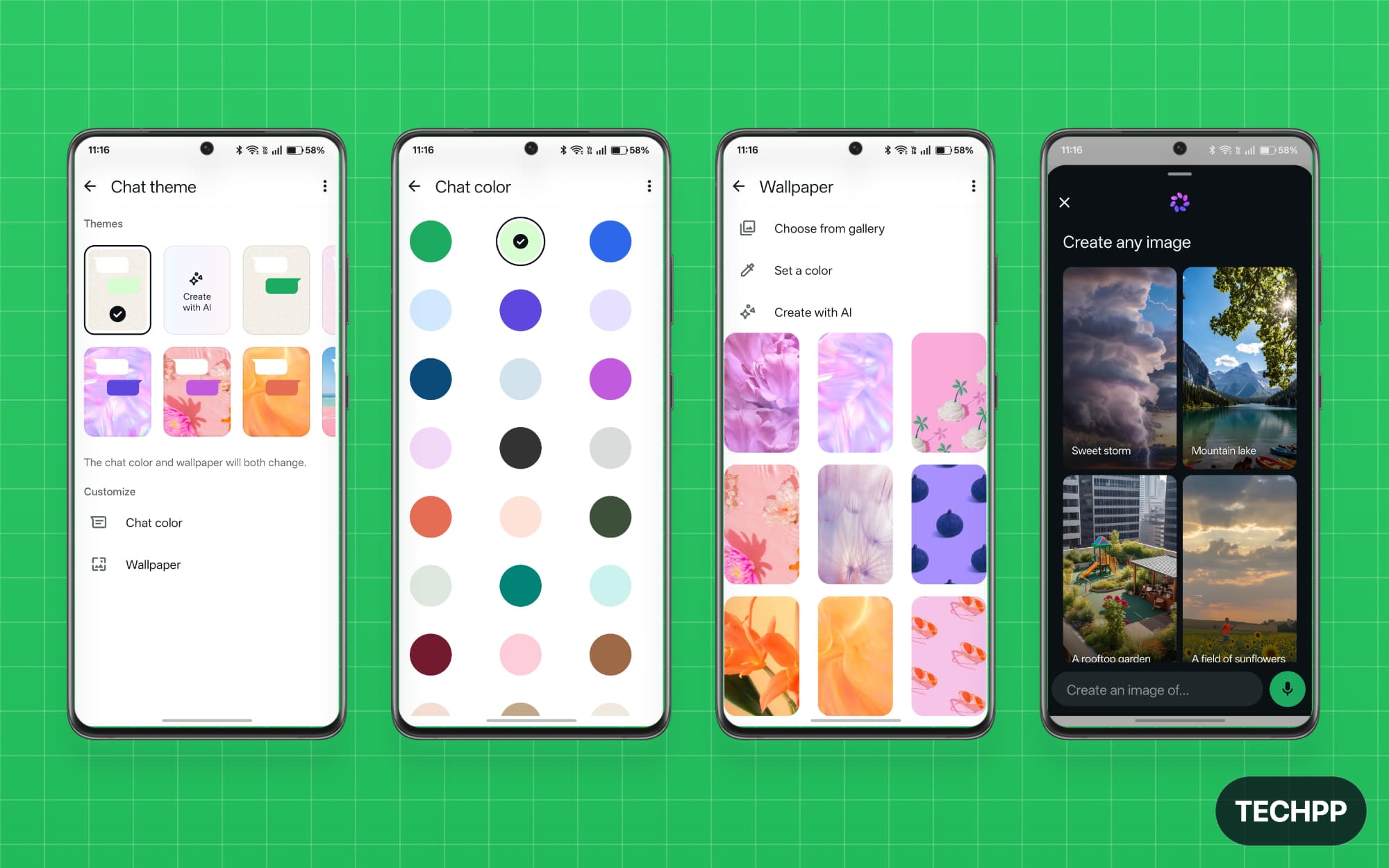 WhatsApp customization options