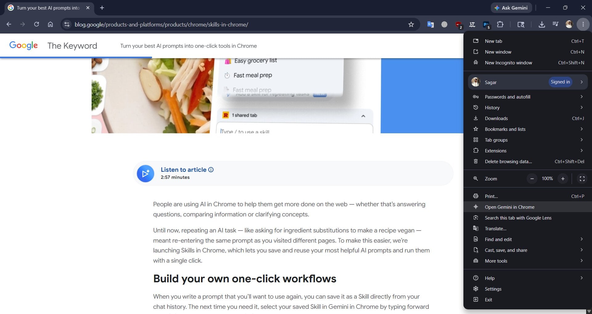 Use Google Chrome Skills Feature to Save Your Best AI Prompts - TechPP