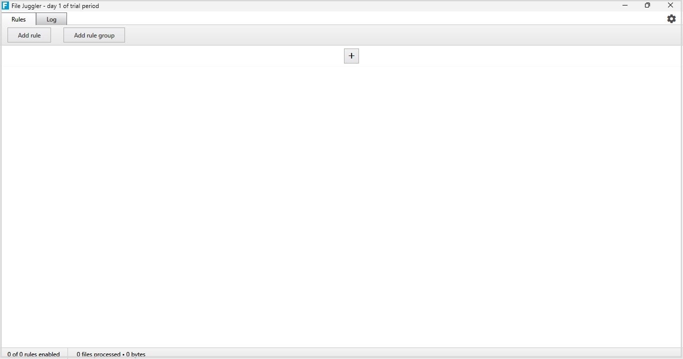 Creating a new rule in the File Juggler app in Windows 11.