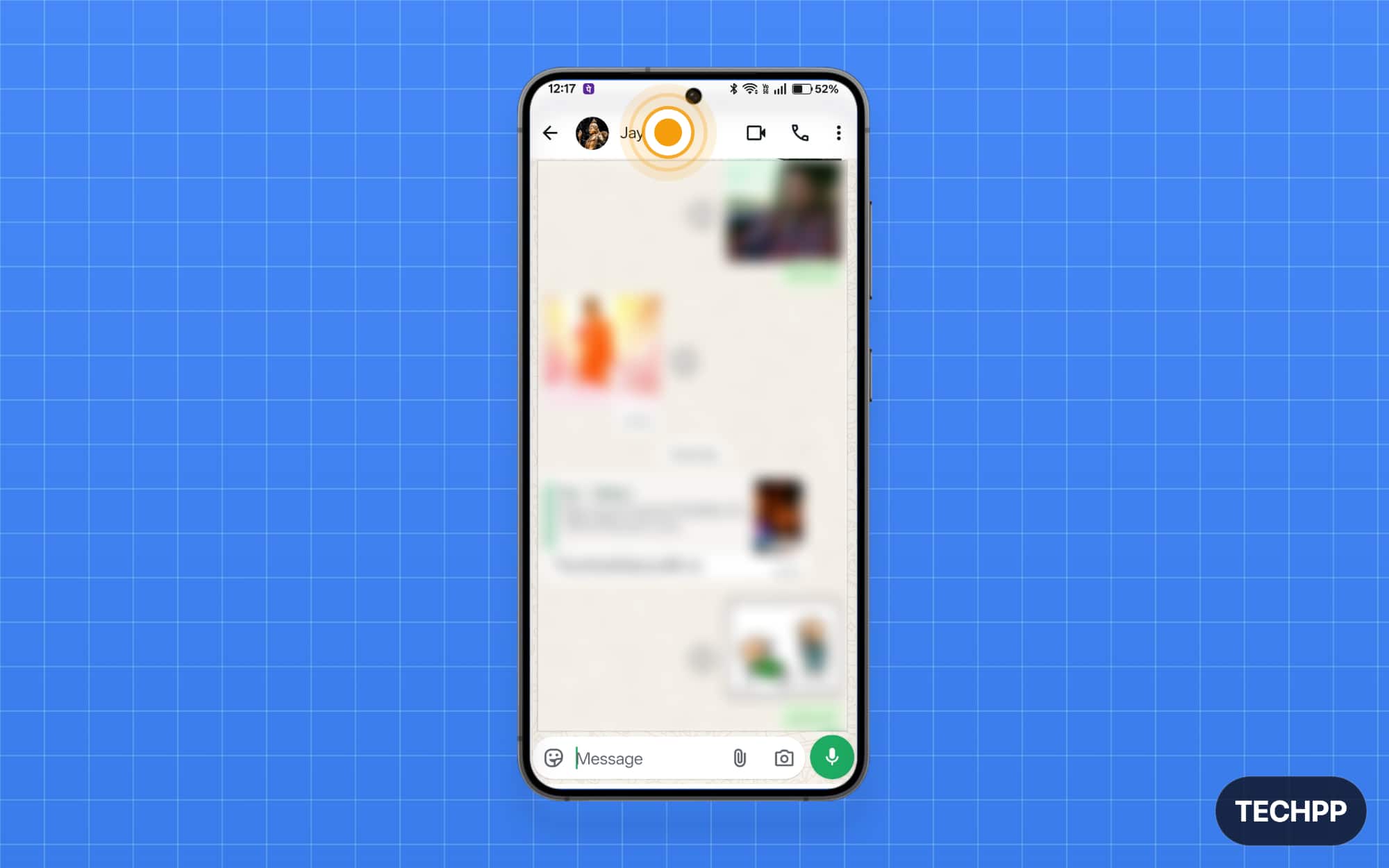 tap on profile