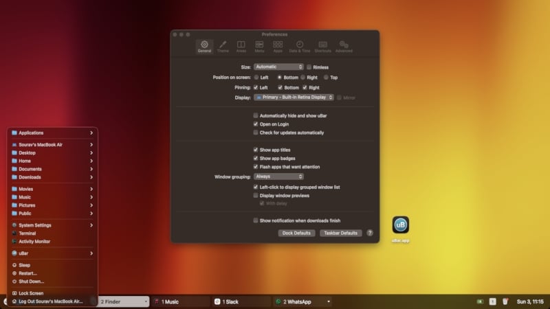 uBar