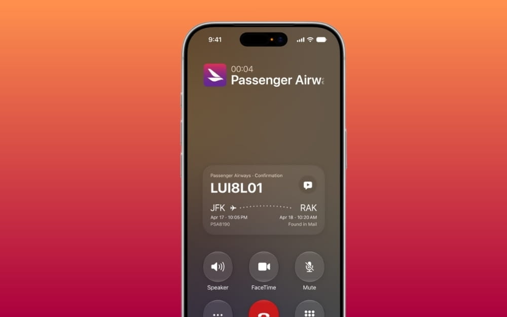 New call screen with useful info from other apps