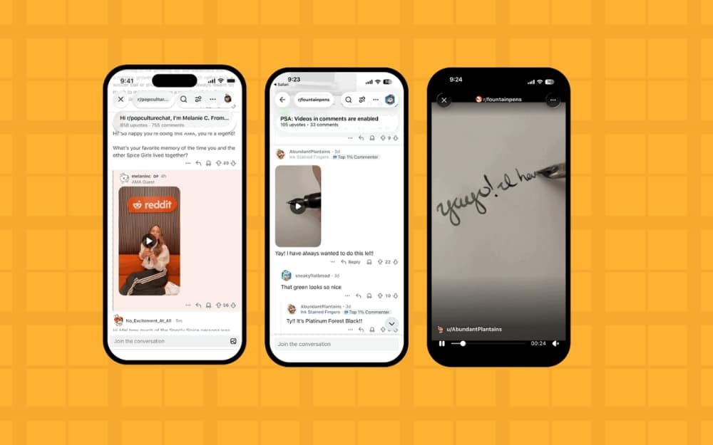 Reddit video replies in comments