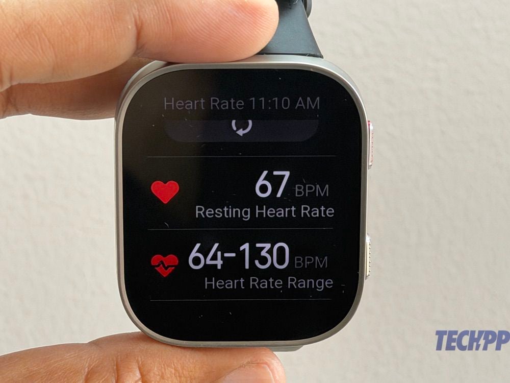 Amazfit Bip max heart rate monitor