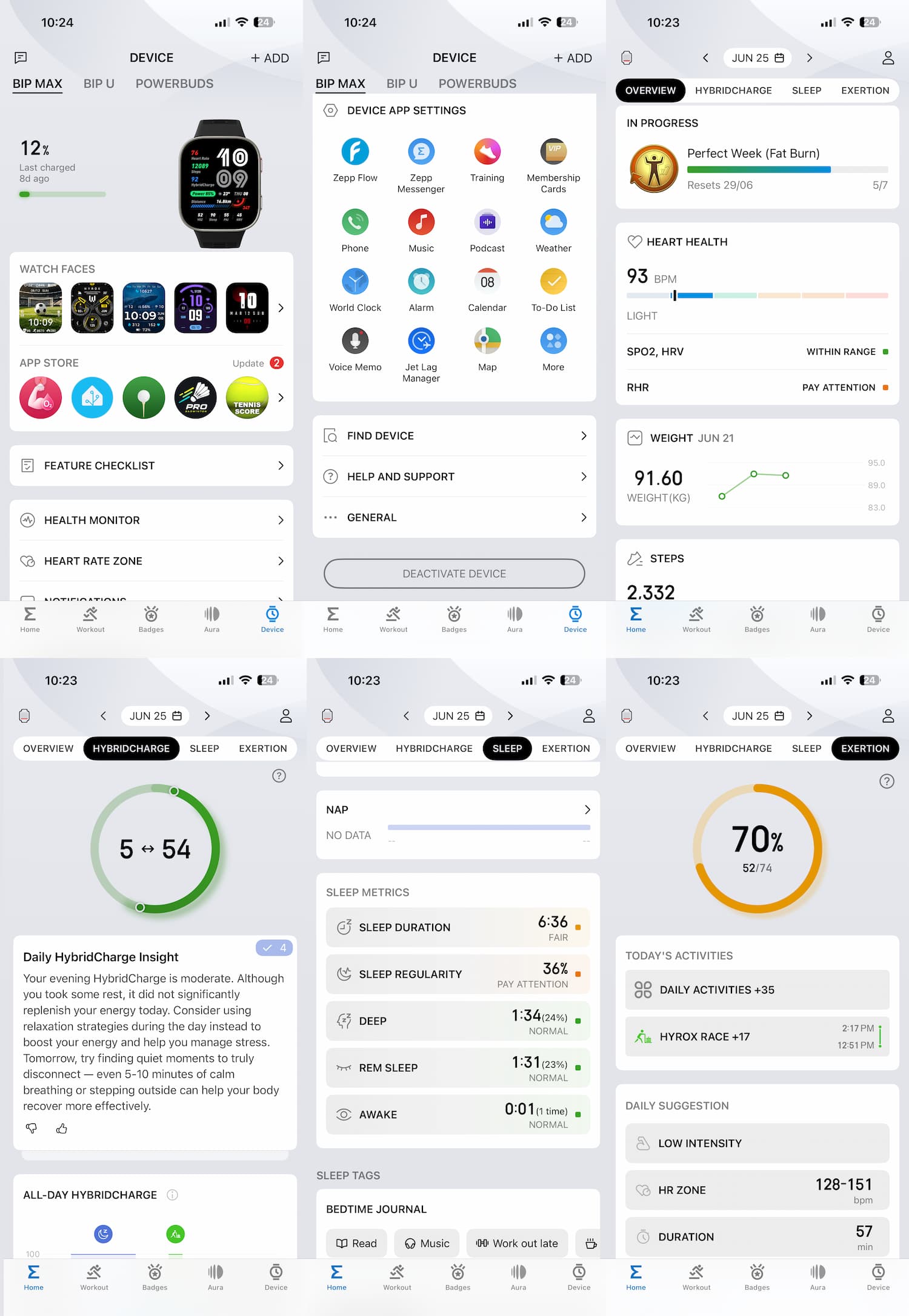 Amazfit bip max app zepp