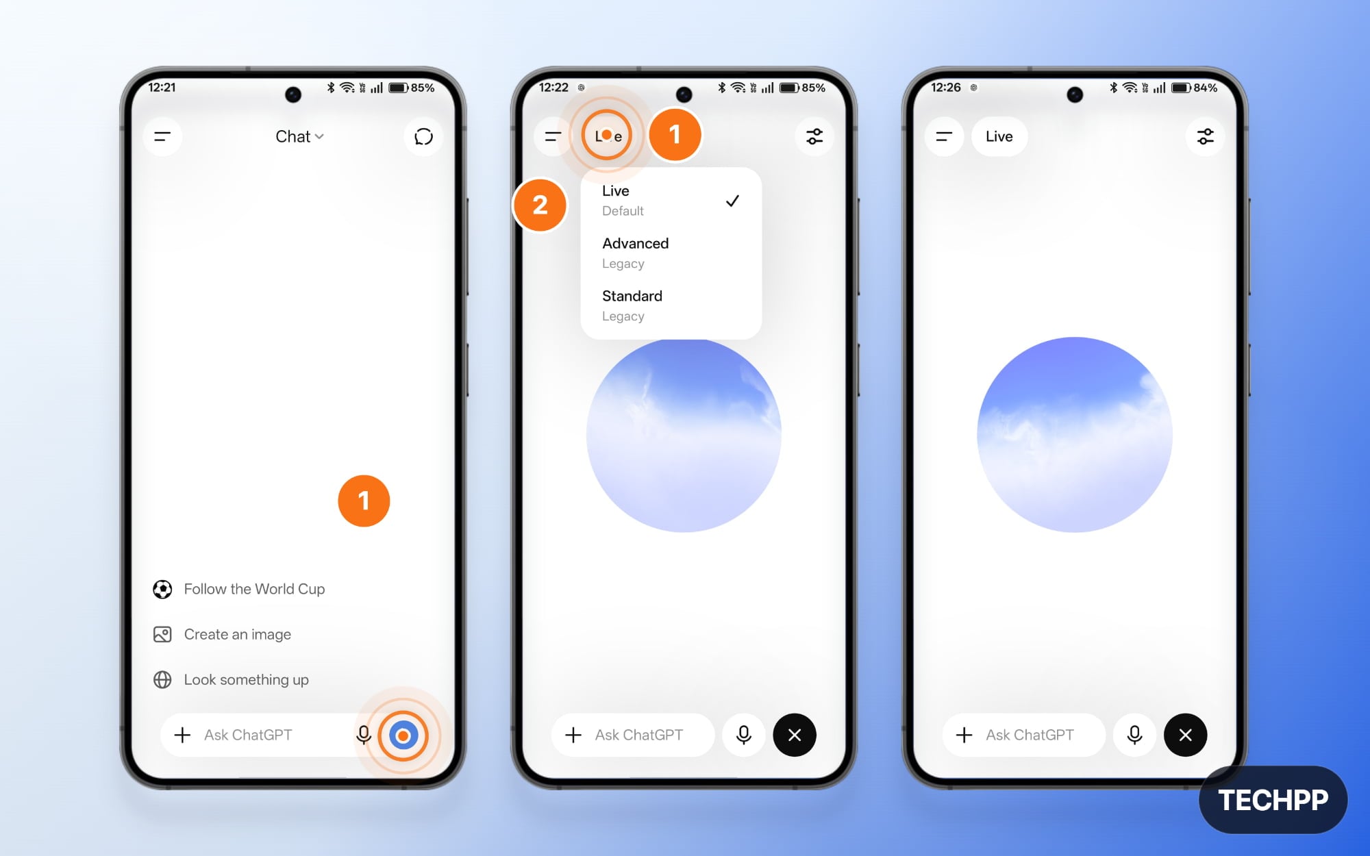 How to use chatgpt live voice mode