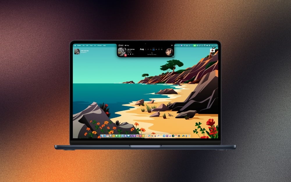 Image showing Apple MacBook with Dynamic Island