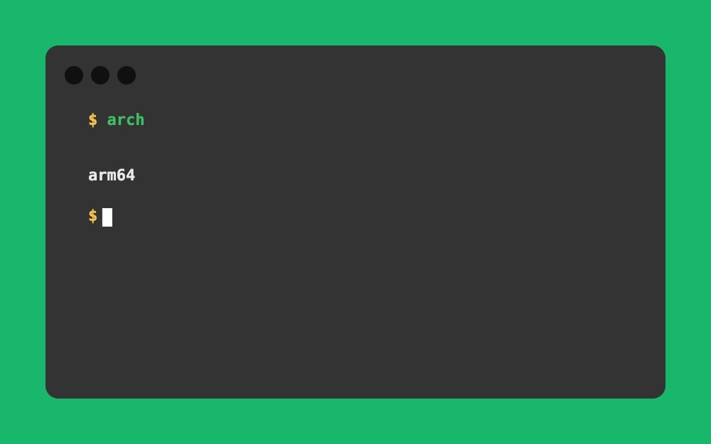 Mac Terminal - arch