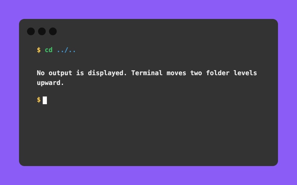 Mac Terminal - cd .. ..