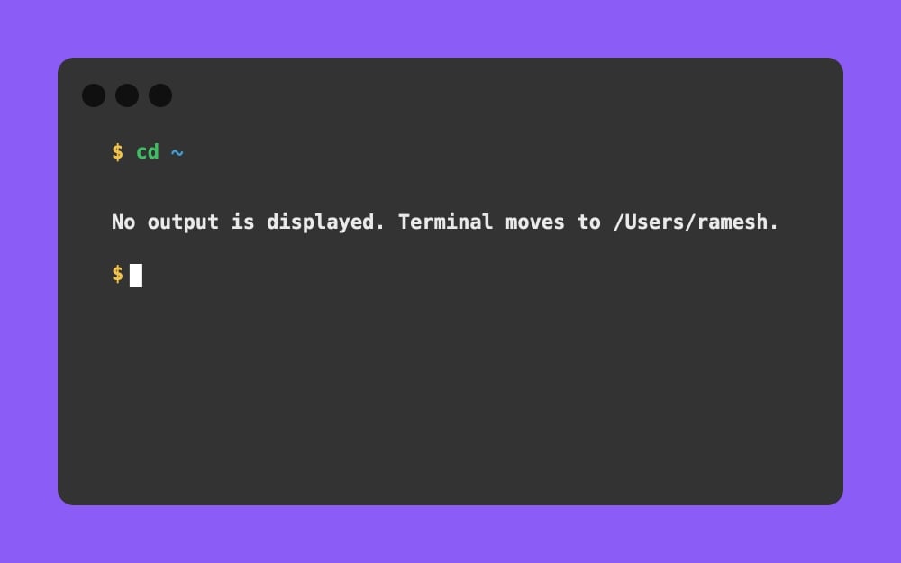 Mac Terminal - cd ~