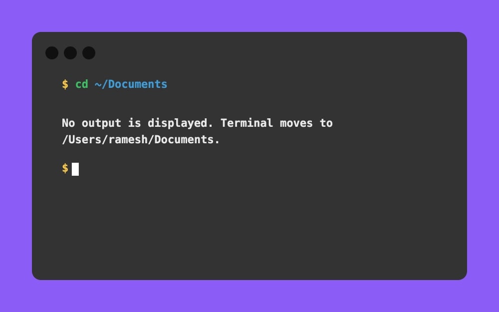 Mac Terminal - cd ~ Documents