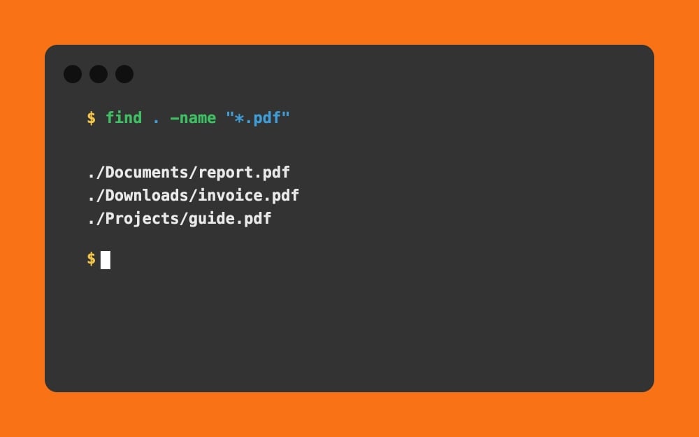 ./Documents/report.pdf ./Downloads/invoice.pdf ./Projects/guide.pdf
