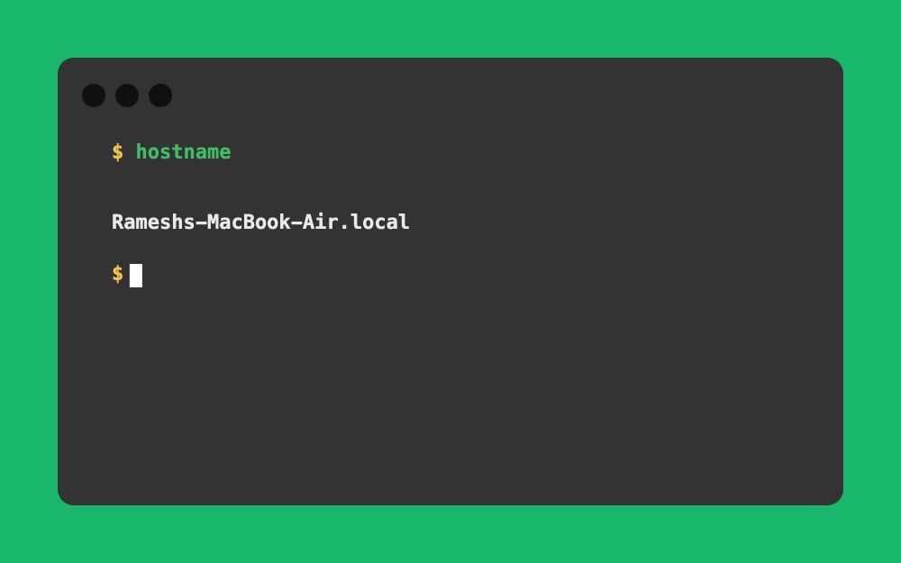 Mac Terminal - hostname