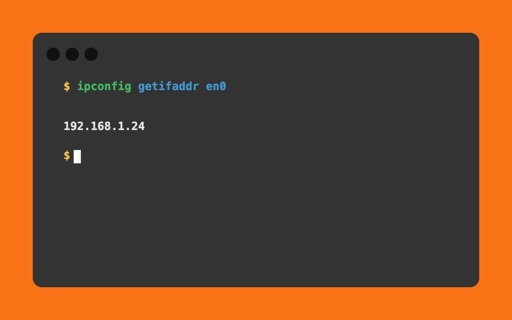 Mac Terminal - ipconfig getifaddr en0