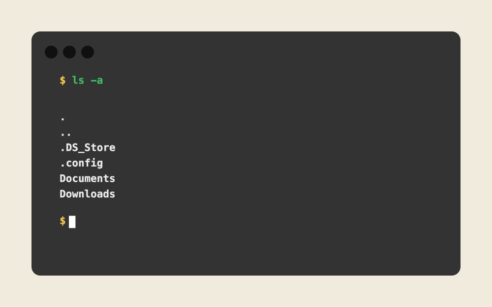 Mac Terminal - ls -a