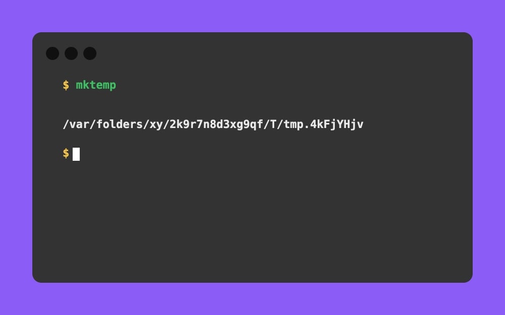 Mac Terminal - mktemp