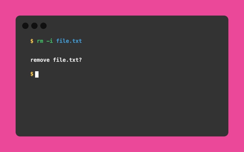 Mac Terminal - rm -i file.txt